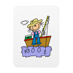 Ímã Menina de Palitinho Pescando