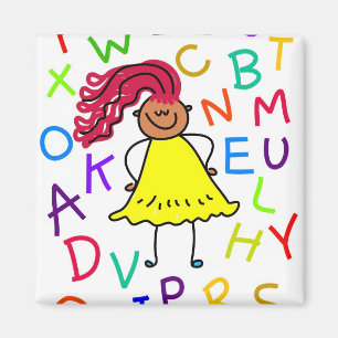 Imã Menina do alfabeto
