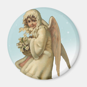 Imã Menina do anjo do Natal do Victorian
