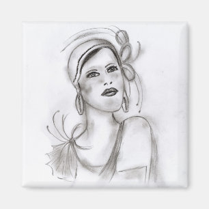 Imã Menina do art deco