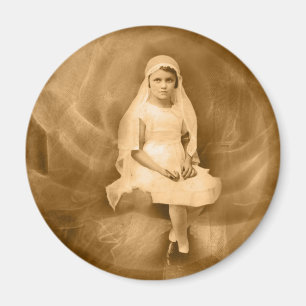 Imã Menina do comunhão do vintage a primeira, vestido