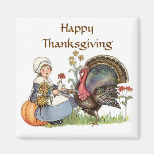 Imã Menina do peregrino - personalize a opção do tex