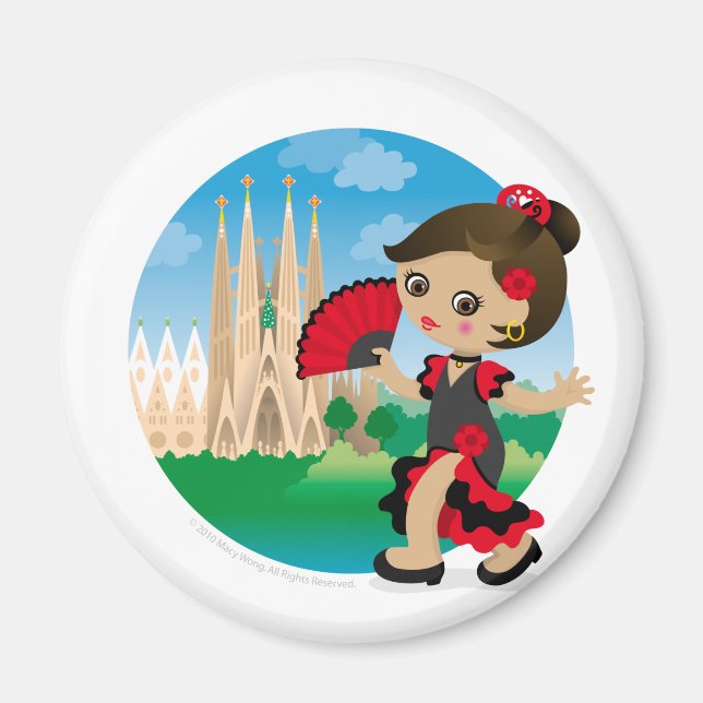 Imã Menina espanhola (Frente)