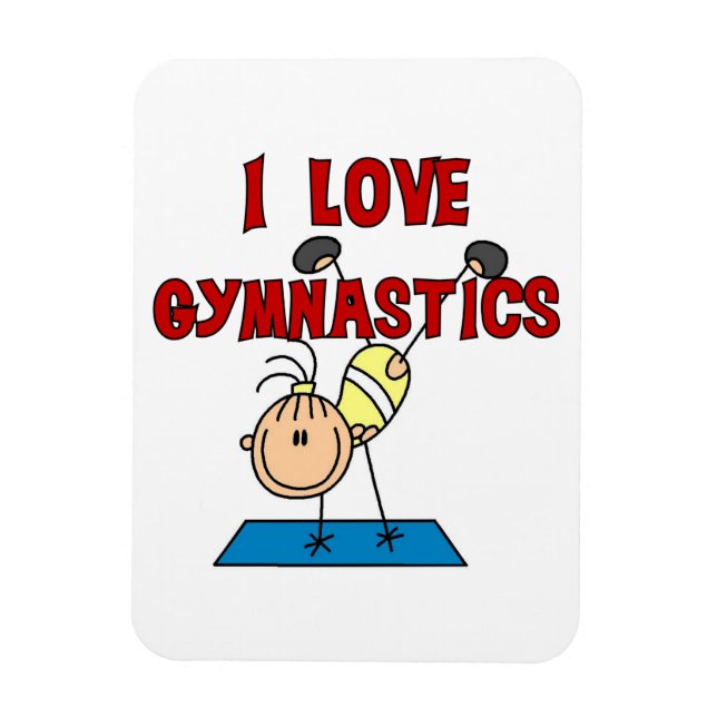 Ímã Menina Eu Amo Ginástica (Vertical)