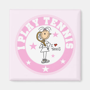 Imã Menina eu jogo o camiseta e os presentes do tênis