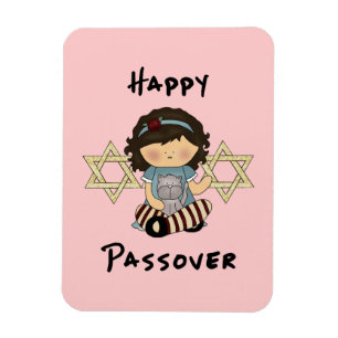 Ímã Menina feliz do Passover