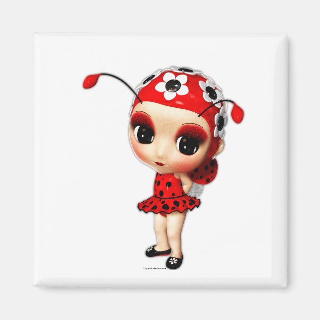 Imã Menina Ladybug (Frente)