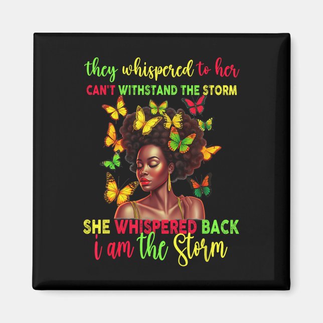 Imã Menina Melanina do Juneteenth Mulheres Negras Afro (Frente)