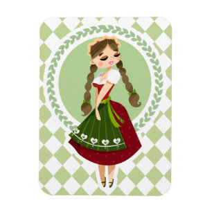 Ímã Menina no Dirndl