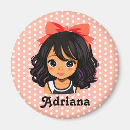 Imã Menina Personalizada de Cor