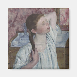 Imã Menina que arranja seu cabelo, 1886 (óleo em