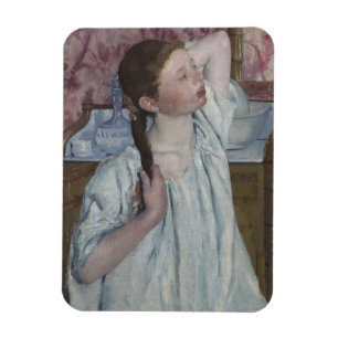 Ímã Menina que arranja seu cabelo, 1886 (óleo em