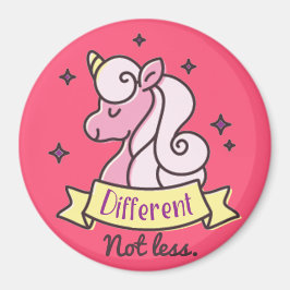 Imã Meninas Autismo Consciência, Diferente Não Menos