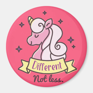 Imã Meninas Autismo Consciência, Diferente Não Menos