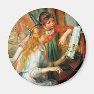 Imã Meninas de Renoir no ímã do piano