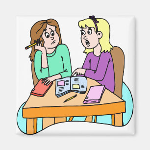 Imã Meninas fazendo trabalho de casa