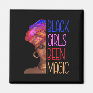 Imã Meninas Negras Foram Rainhas Mágicas Africanas Par