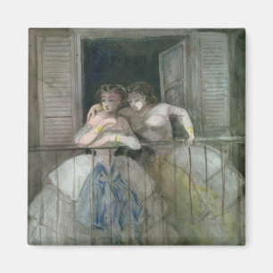 Imã Meninas no balcão, 1855-60