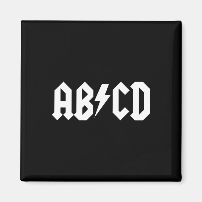 Imã Meninas Professoras ABCD Rock Graphic de volta a S (Frente)