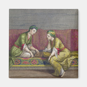 Imã Meninas turcas, jogando Mangala, século XVIII