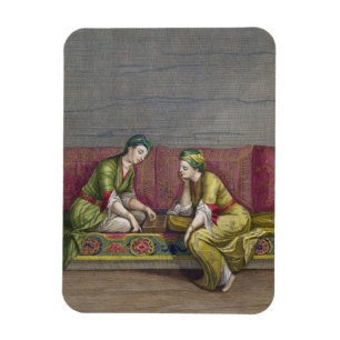 Ímã Meninas turcas, jogando Mangala, século XVIII