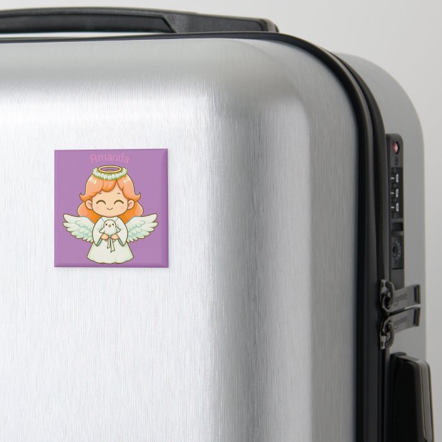 Imã Menininha de anjo e pássaro (In Situ (Luggage))