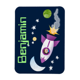 Ímã Menino bonito na ilustração de desenho animado de 