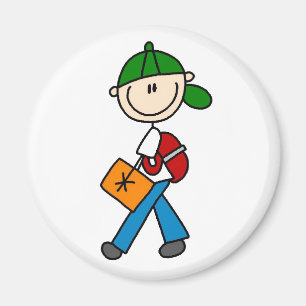 Imã Menino com Imagem da Mochila