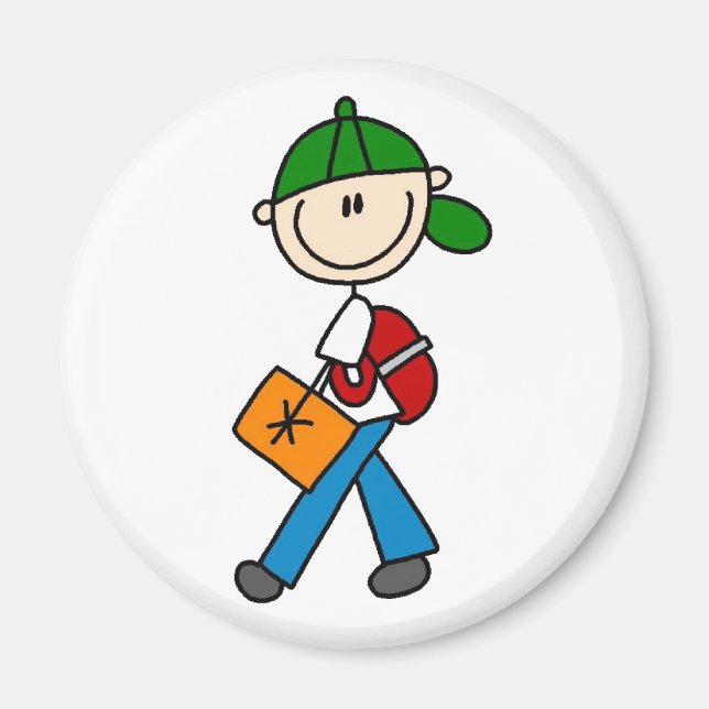 Imã Menino com Imagem da Mochila (Frente)