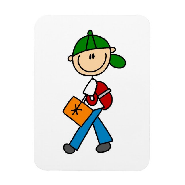 Ímã Menino Com Mochila (Vertical)
