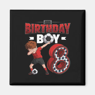 Imã Menino Dabbing de 8 Anos Jogador de Futebol Aniver