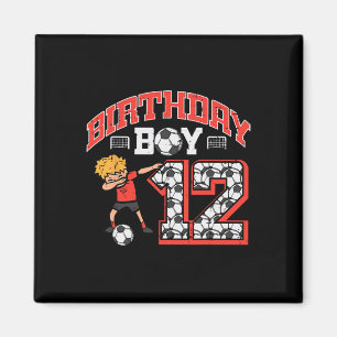 Imã Menino de Aniversário 12 Futebol Dab 12 Anos Bday