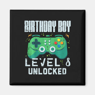Imã Menino de Aniversário Infantil Nível 8 Desbloquead