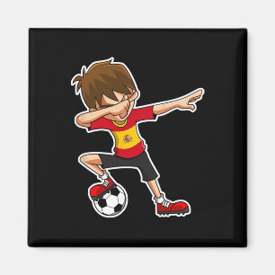 Imã Menino de Futebol Dabbing Camisa da Espanha, Crian
