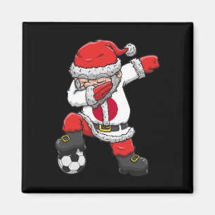 Imã Menino do Futebol Dabbing Papai Noel Natal Japão F