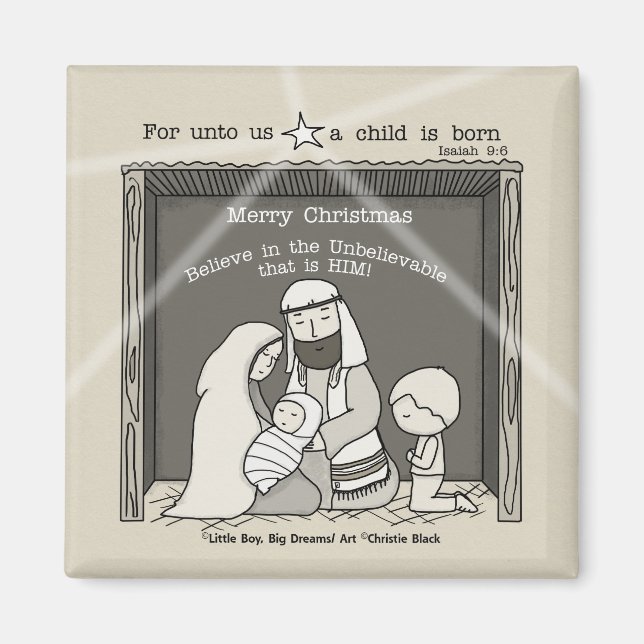Imã Menino junto à manjedoura - Feliz Natal (Frente)