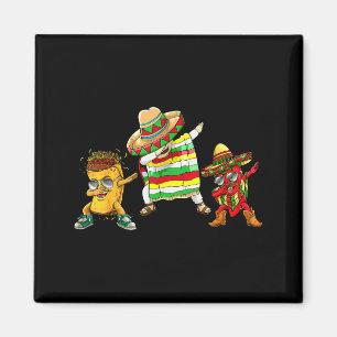 Imã Menino Mexicano Dabbing Poncho Cinco De Maio Engra