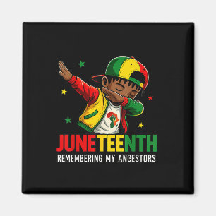Imã Menino Negro Juneteenth Lembrando Meus Ancestrais