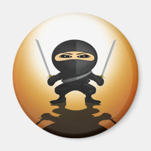 Imã Menino Ninja Fofo Anime Katana Guerreiro Design Ka