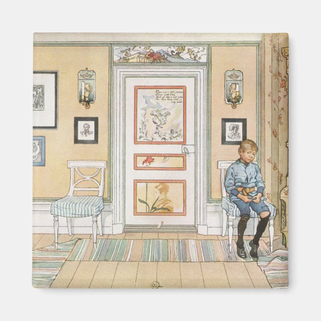 Imã Menino sentado no canto (por Carl Larsson) (Frente)