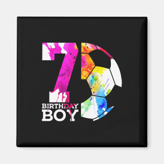Imã Meninos 7 Aniversário Menino Futebol 7º Aniversári