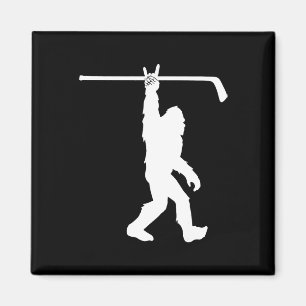 Imã Meninos Bigfoot Hockey Engraçado Sasquatch Rock An