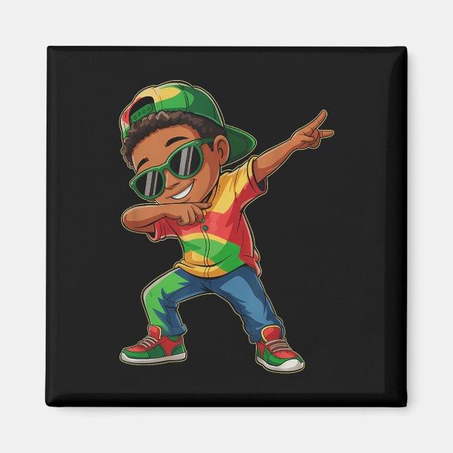 Imã Meninos Dabbing Black King 1865 African Ki (Frente)