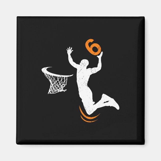 Imã Meninos de 6 de basquete de 6 anos (Frente)