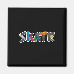 Imã Meninos de skate Skateboard Presente de skate Meni