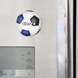 Imã meninos jogadores azuis de futebol