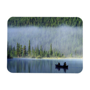 Ímã Meninos pescando no Lago Waterfowl, Banff Nacional