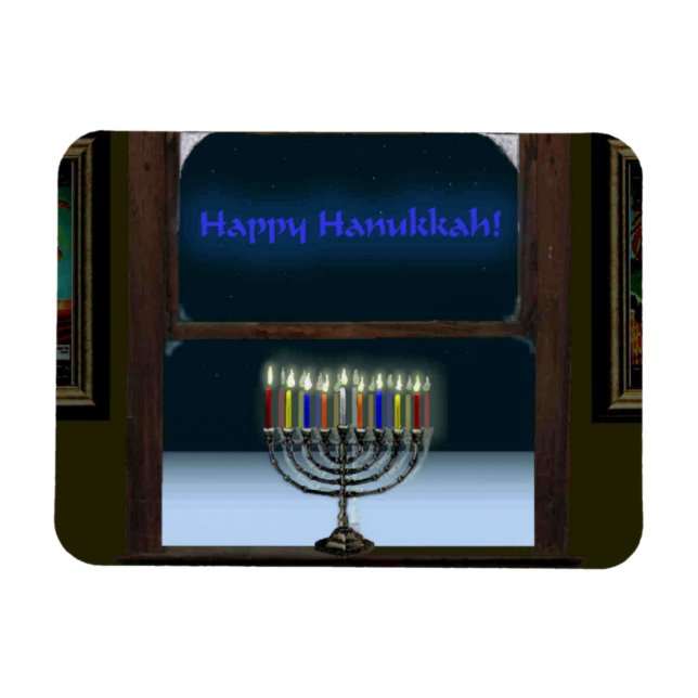 Ímã Menorah In The Window (Horizontal)