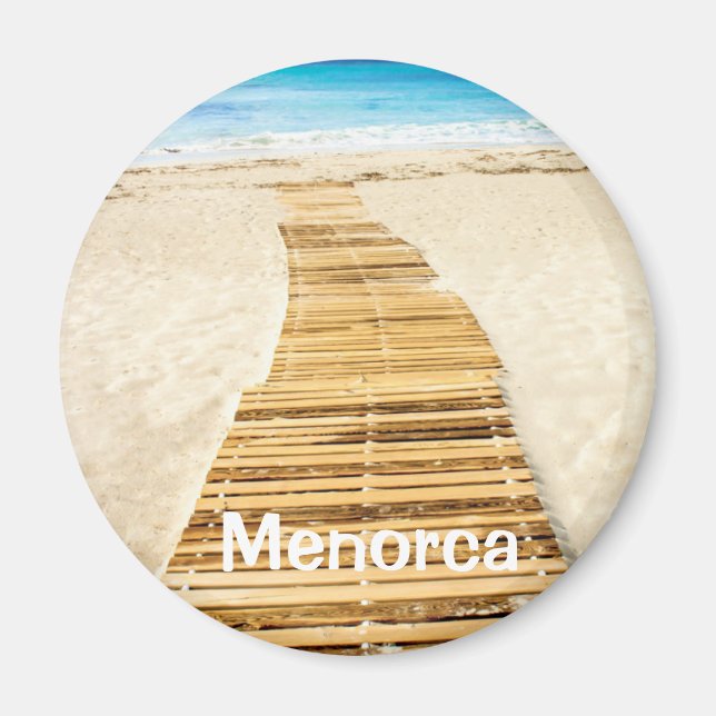 Imã Menorca Boardwalk para o Mar Souvenir Magnet (Frente)