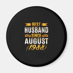 Imã Mens Best Husband Desde agosto de 1988 - Engraçado